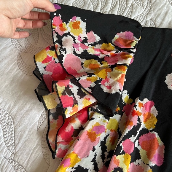 DYVNA - Print Silk Shirtdress in Pink Floral Bouquet - Picture 5 of 15